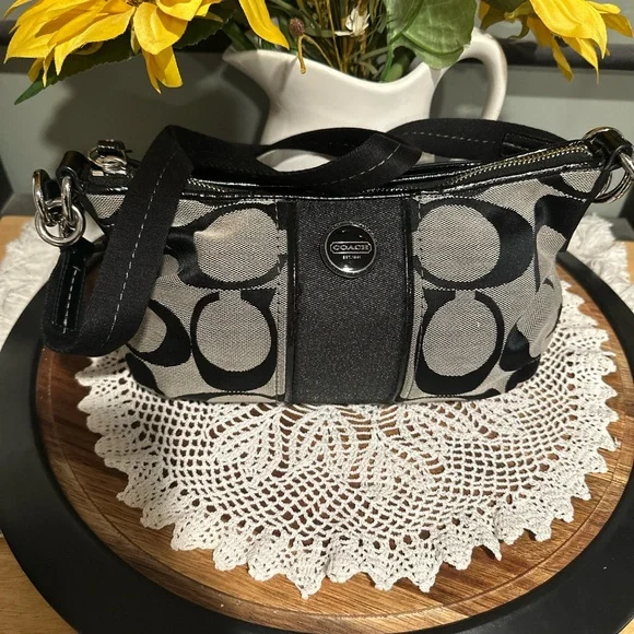 Coach Black and Gray Women's Bag - Picture 1 of 11